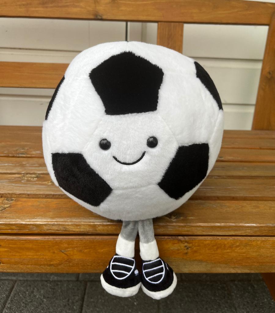 Schattige voetbal knuffel kawaii | 30 cm, Ophalen of Verzenden, Zo goed als nieuw, Overige typen