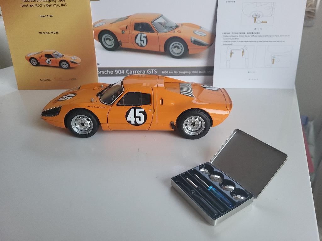 1:18 CMC Porsche 904 Carrera GTS Nürburgring Ben Pon, BBR, Auto, Autoart, Ophalen of Verzenden