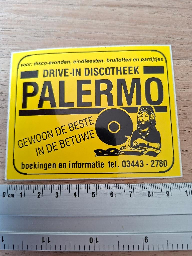 Sticker Betuwe disco, Verzamelen, Ophalen of Verzenden, Zo goed als nieuw, Overige typen