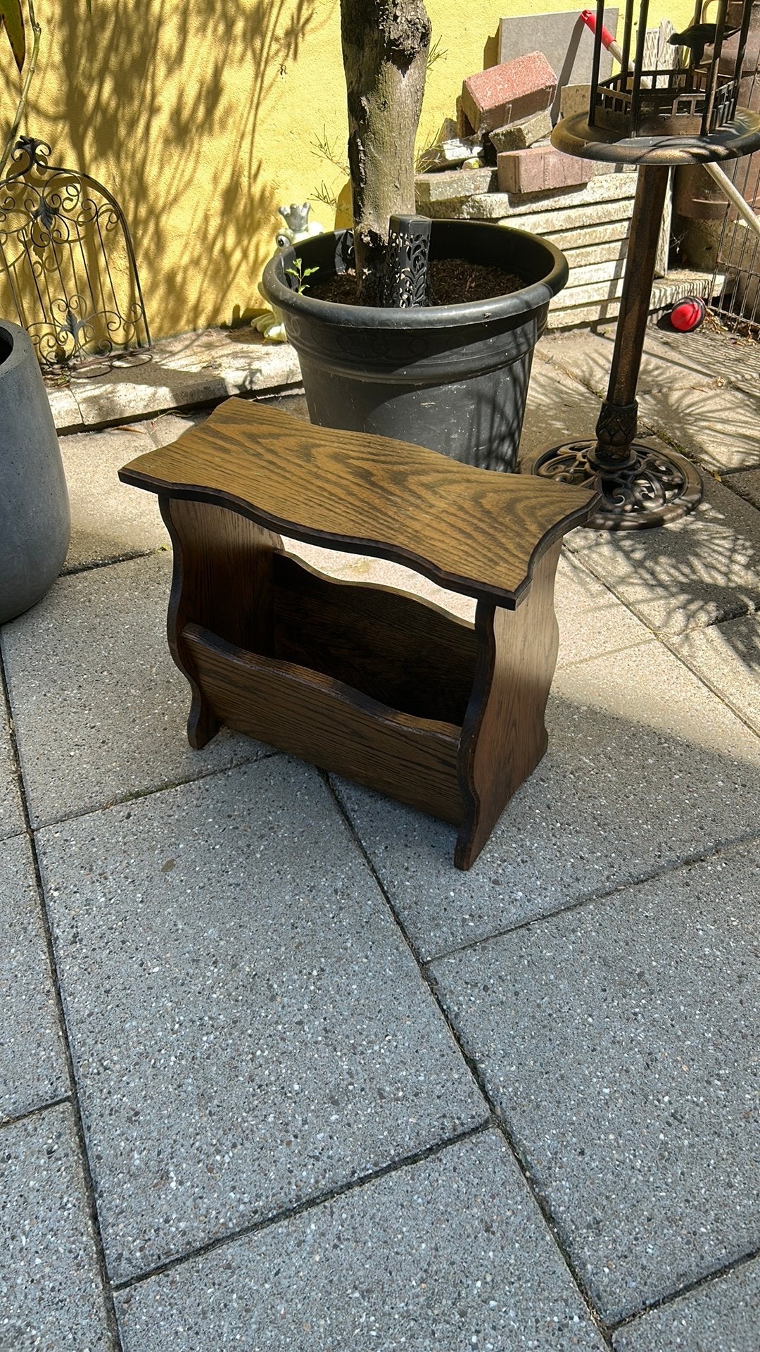 vintage eiken lectuurbak 52x23x45cm, Huis en Inrichting, Woonaccessoires | Krantenbakken en Lectuurbakken, Ophalen, Zo goed als nieuw