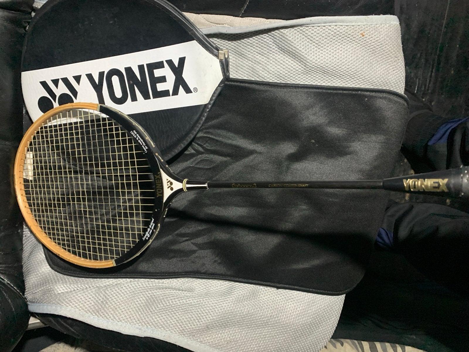 Yonex Carbonex 3 Badmintonracket met hoes REAR ROCKET ANTIEK, Ophalen of Verzenden, Gebruikt, Racket(s)
