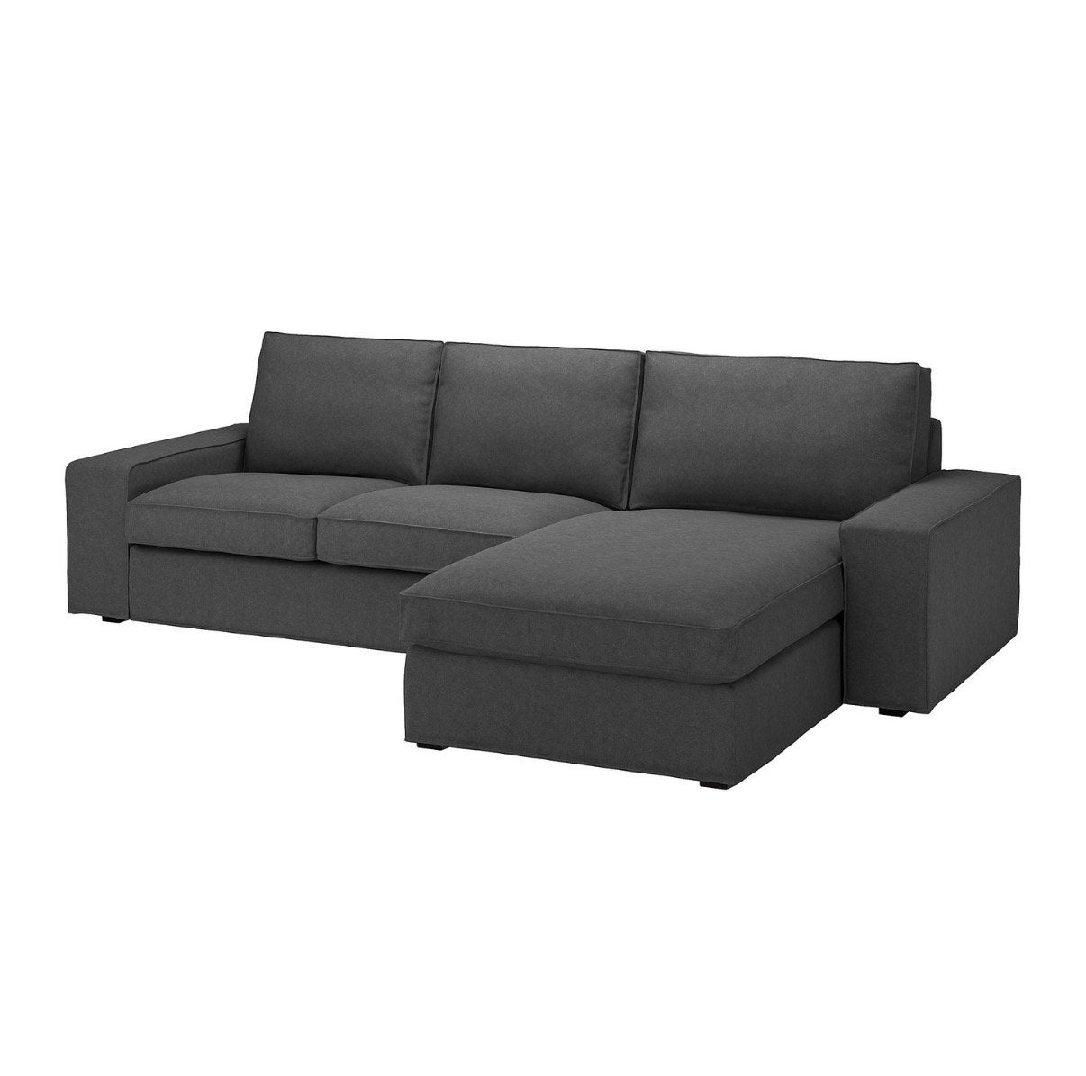 IKEA KIVIK hoes 4-zits bank grijs, Ophalen of Verzenden, Zo goed als nieuw, 75 tot 100 cm, Tweepersoons
