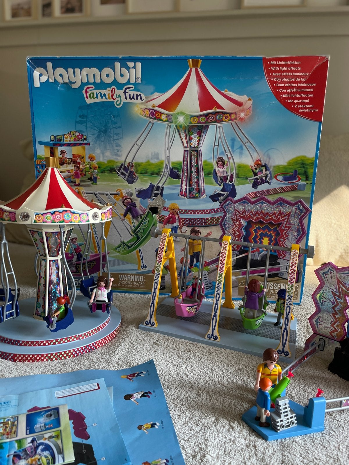 Playmobil Family Fun Kermis Zweefmolen & Schommels (9482), Ophalen, Gebruikt, Complete set, Overige typen