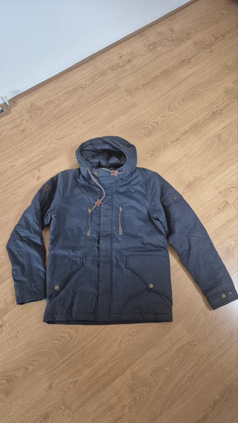 Winterjas heren S blauw, Ophalen, Zo goed als nieuw, Blauw