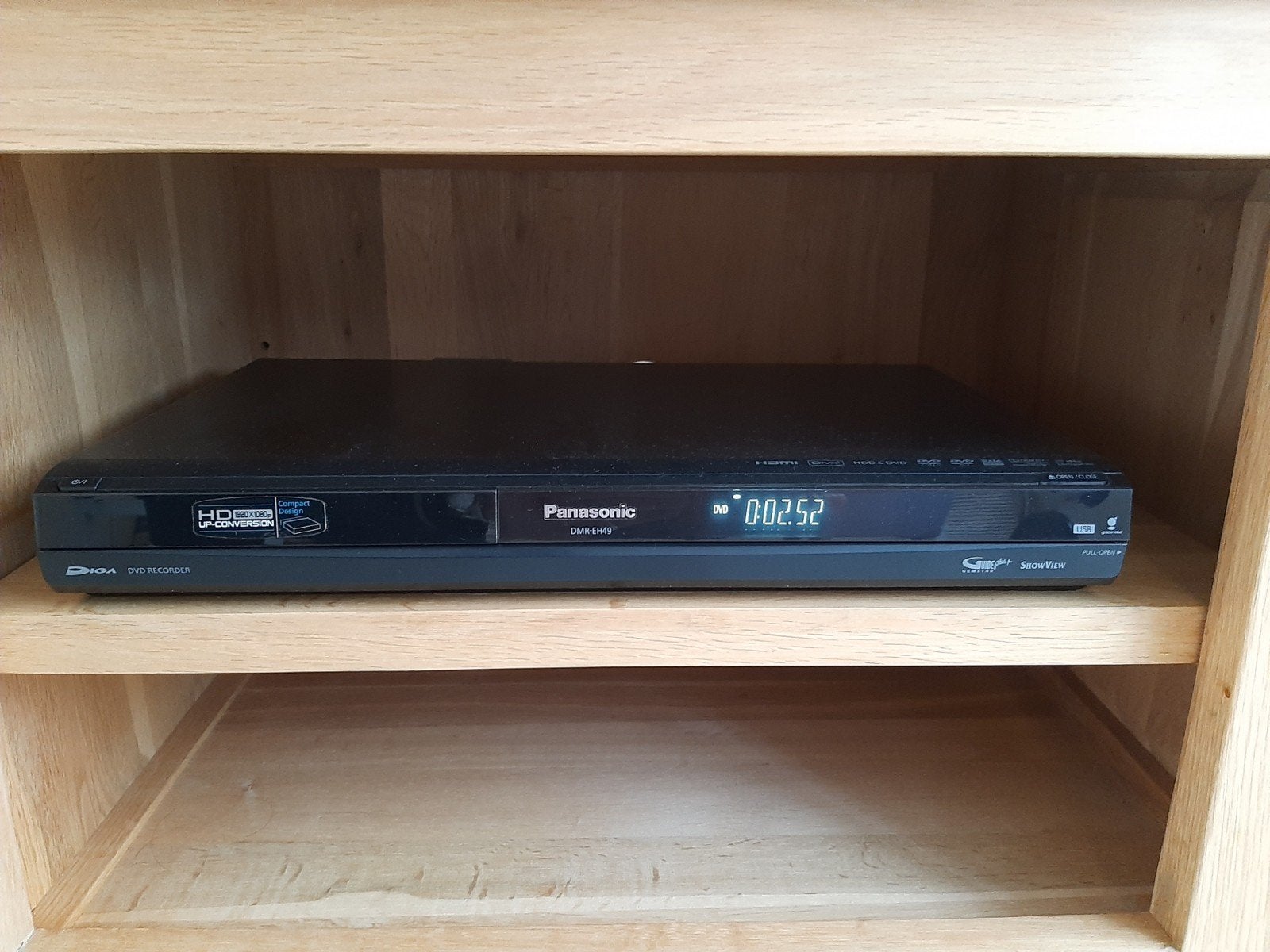 Panasonic DMR-EH49 met HDD HDMI DIVX en afst. bediening., Audio, Tv en Foto, Ophalen, Gebruikt, Harddiskrecorder, Met dvd-recorder