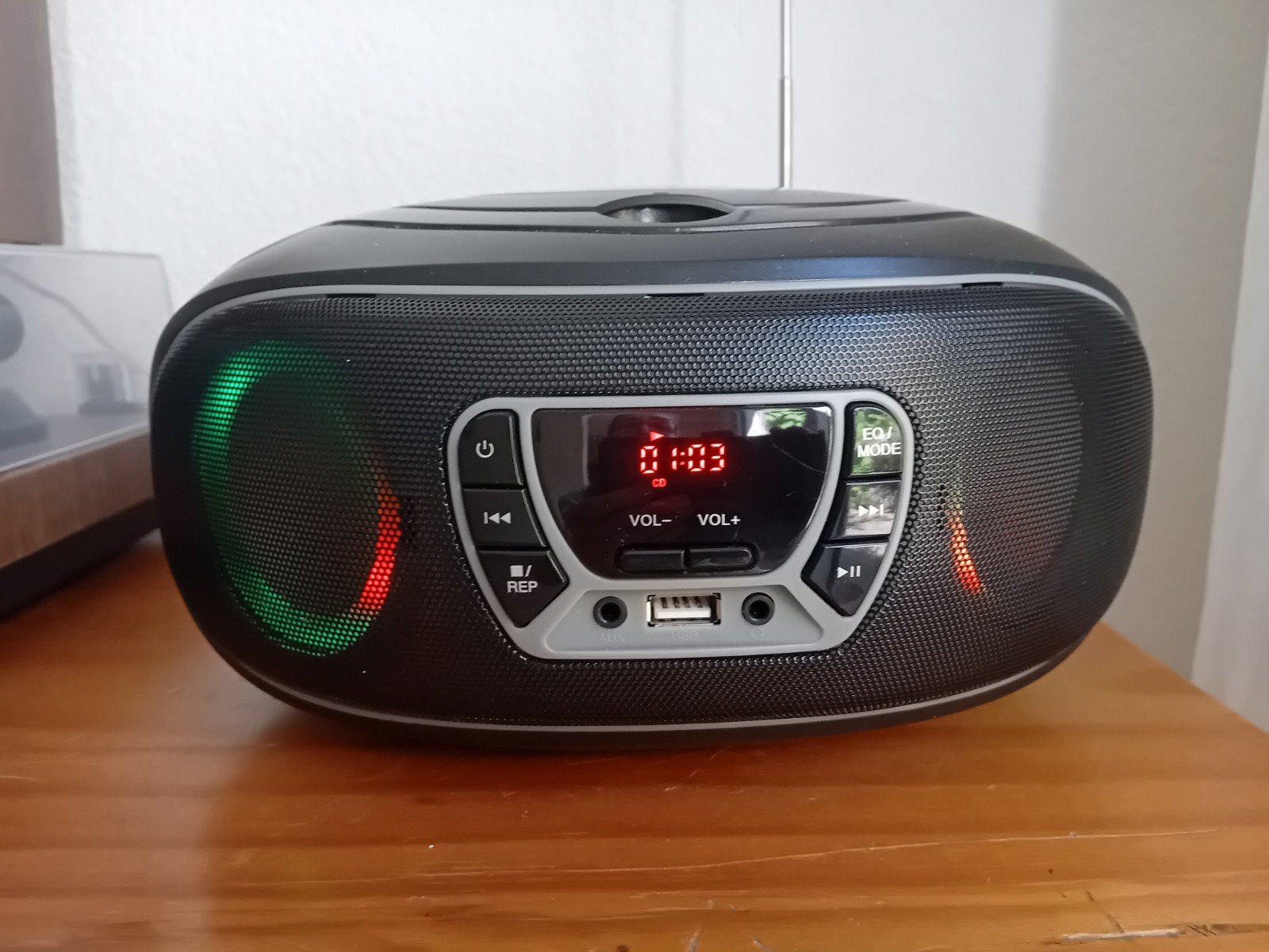 Denver TCL-212BTGR FM Boombox met Bluetooth en CD-speler, Audio, Tv en Foto, Radio's, Ophalen of Verzenden, Zo goed als nieuw