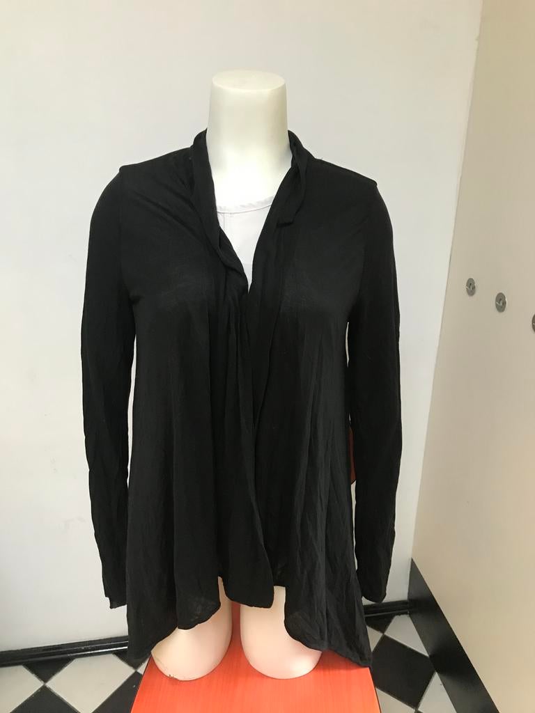 Giacomo zwart tencel vestje openvallend knoop 40/42, Maat 38/40 (M), Zwart, Ophalen of Verzenden, Zo goed als nieuw