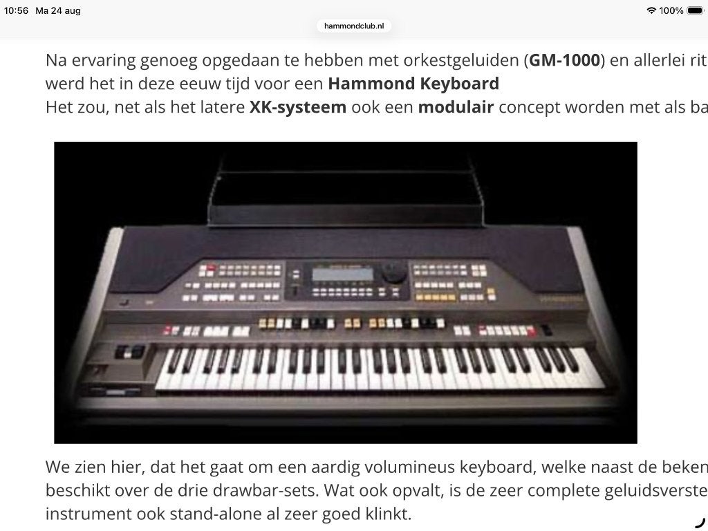 Hammond model XE-1, Ophalen, Zo goed als nieuw, 1 klavier, Hammondorgel