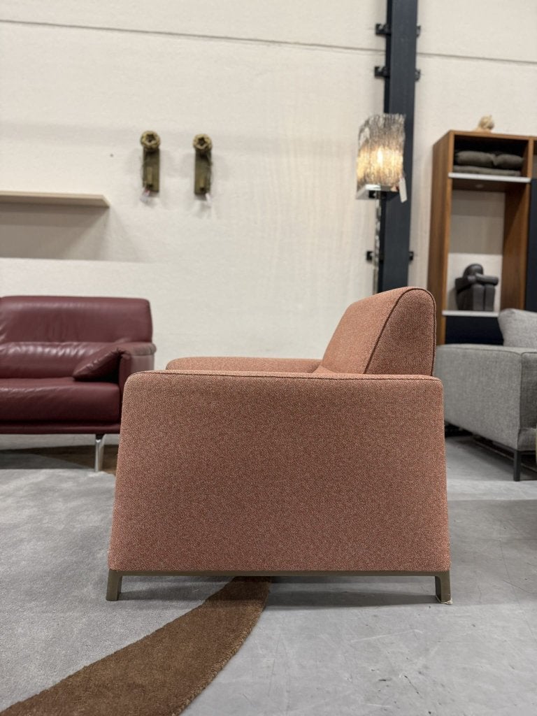 Nieuwstaat Leolux Felizia Fauteuil Loft stof Design Stoel, Leolux, Info@leolux.nl, 75 tot 100 cm, Ophalen of Verzenden