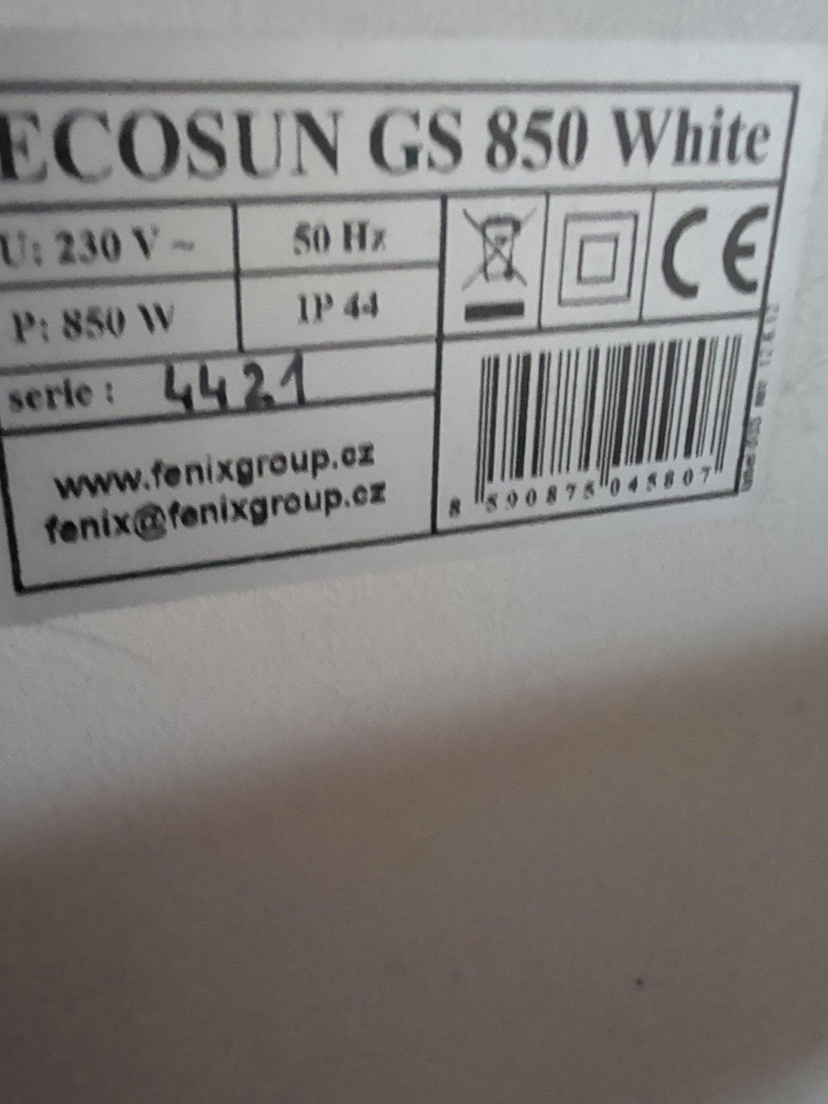 Ecosun GS 850 glazen infrarood paneel 78x120, Ophalen of Verzenden, Nieuw