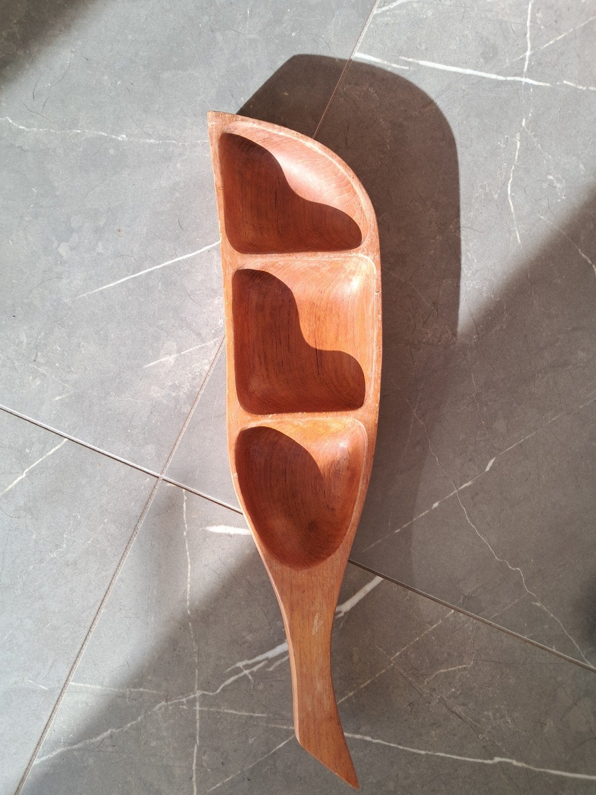 Vintage Teakhouten Serveerschaal Jaren '70 - Eyecatcher, Ophalen of Verzenden