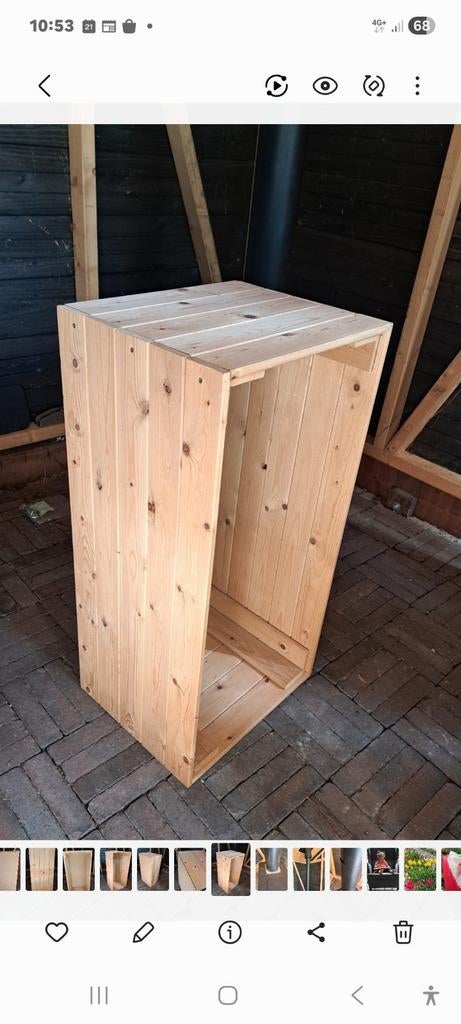 Prachtige houten kist, veelzijdig te gebruiken, Ophalen, Minder dan 50 cm, Gebruikt, Minder dan 50 cm