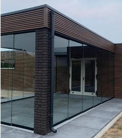 Glazen schuifwand | schuifwand glas | veranda | overkapping, Tuin en Terras, Ophalen, Nieuw, Overige typen