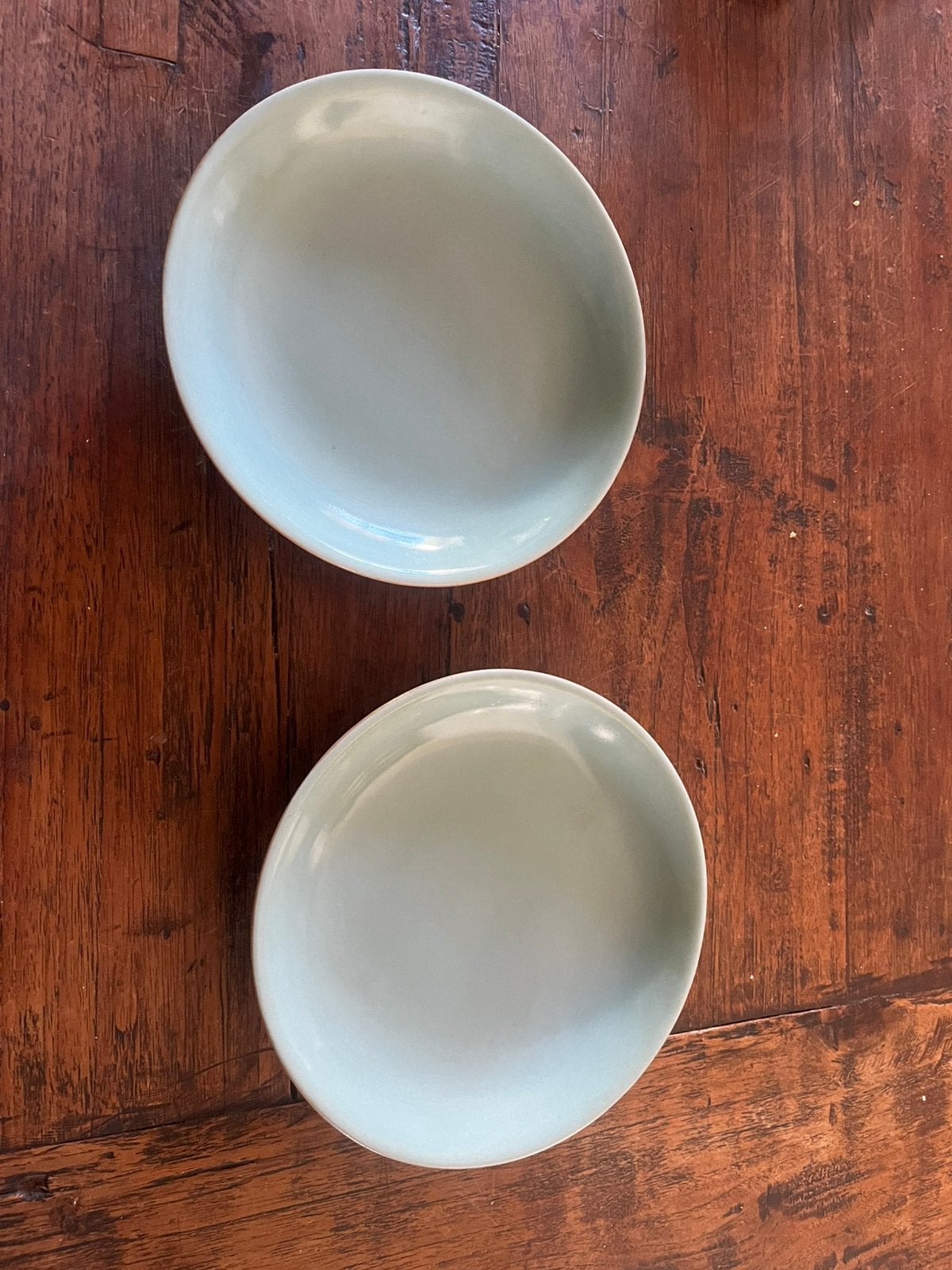 2 antieke Celadon bordjes gaaf teab, Ophalen of Verzenden