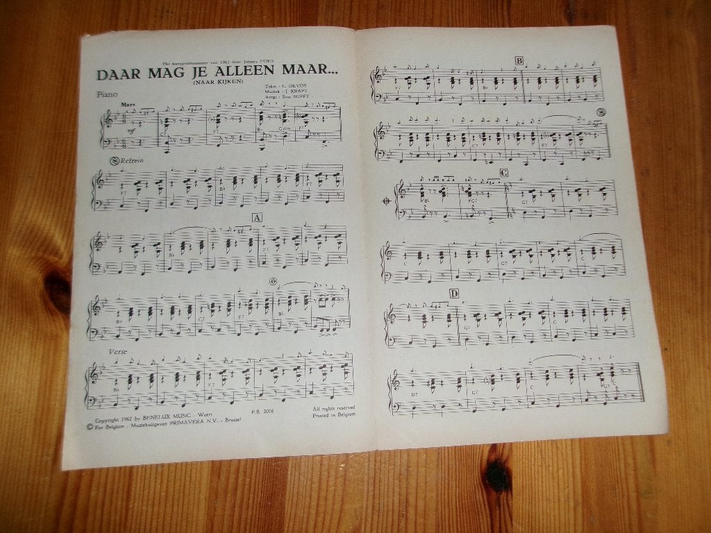 Johhny hoes / j kraft, Muziek en Instrumenten, Bladmuziek, Gebruikt, Artiest of Componist, Populair, Gitaar, Basgitaar, Piano