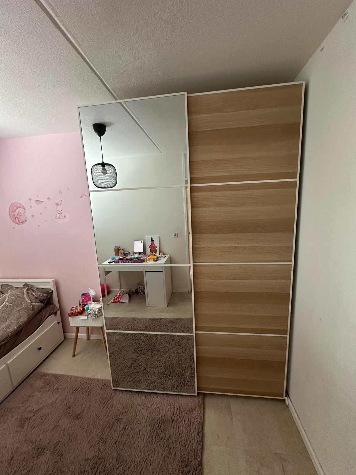 IKEA PAX kledingkast met spiegel en lades, Ophalen, Gebruikt, 100 tot 150 cm, 200 cm of meer