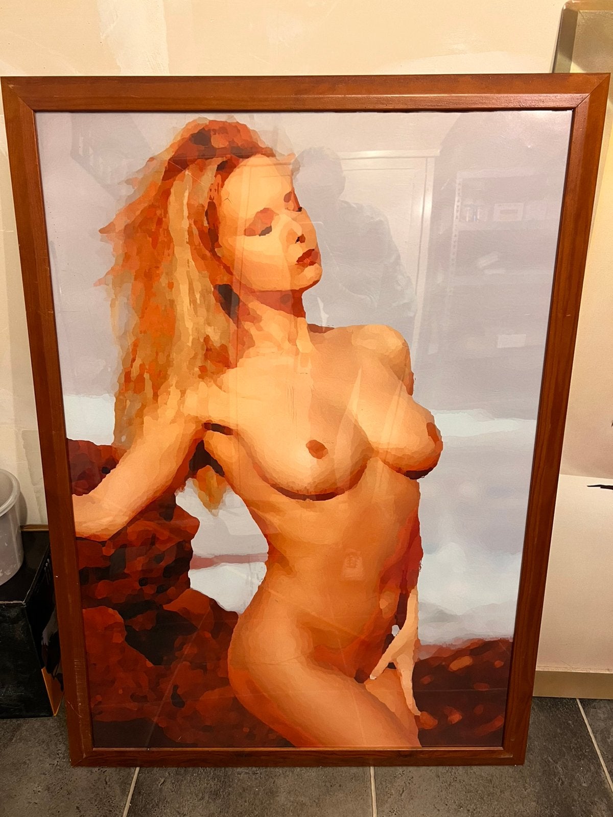 Fito schilderij naakte vrouw ingelijst, Ophalen, Gebruikt, Oorspronkelijke maker, Foto of Poster