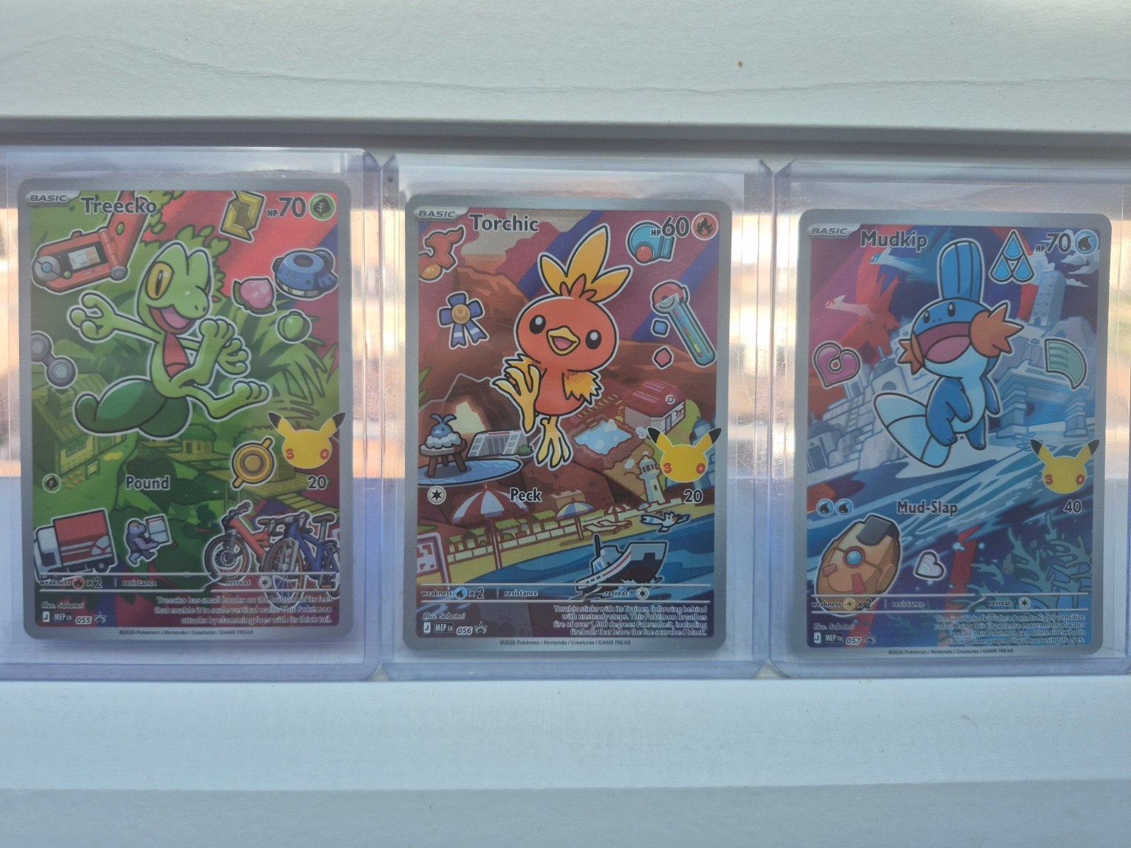 Pokémon Celebrations  Collection: Treecko, Torchic, Mudkip, Ophalen of Verzenden, Zo goed als nieuw, Meerdere kaarten