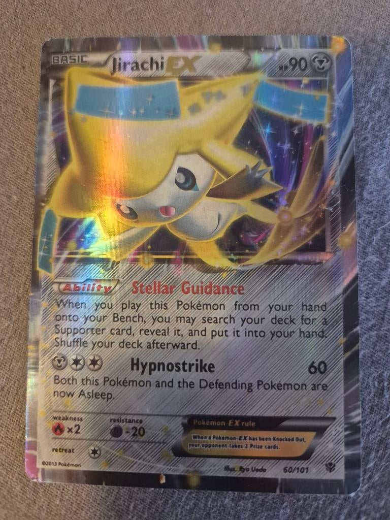 Pokemon kaart Jiranchi EX, Ophalen of Verzenden, Gebruikt, Losse kaart, Foil