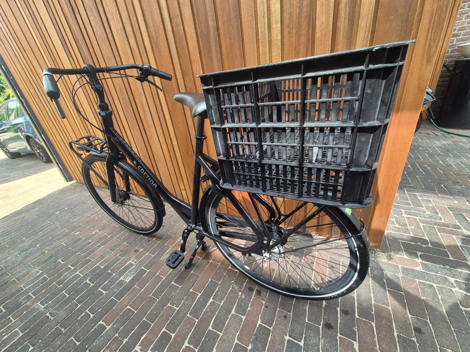 Cortina Transportfiets met mand - Zo goed als nieuw, Overige merken, 53 tot 56 cm, Velgrem, Versnellingen