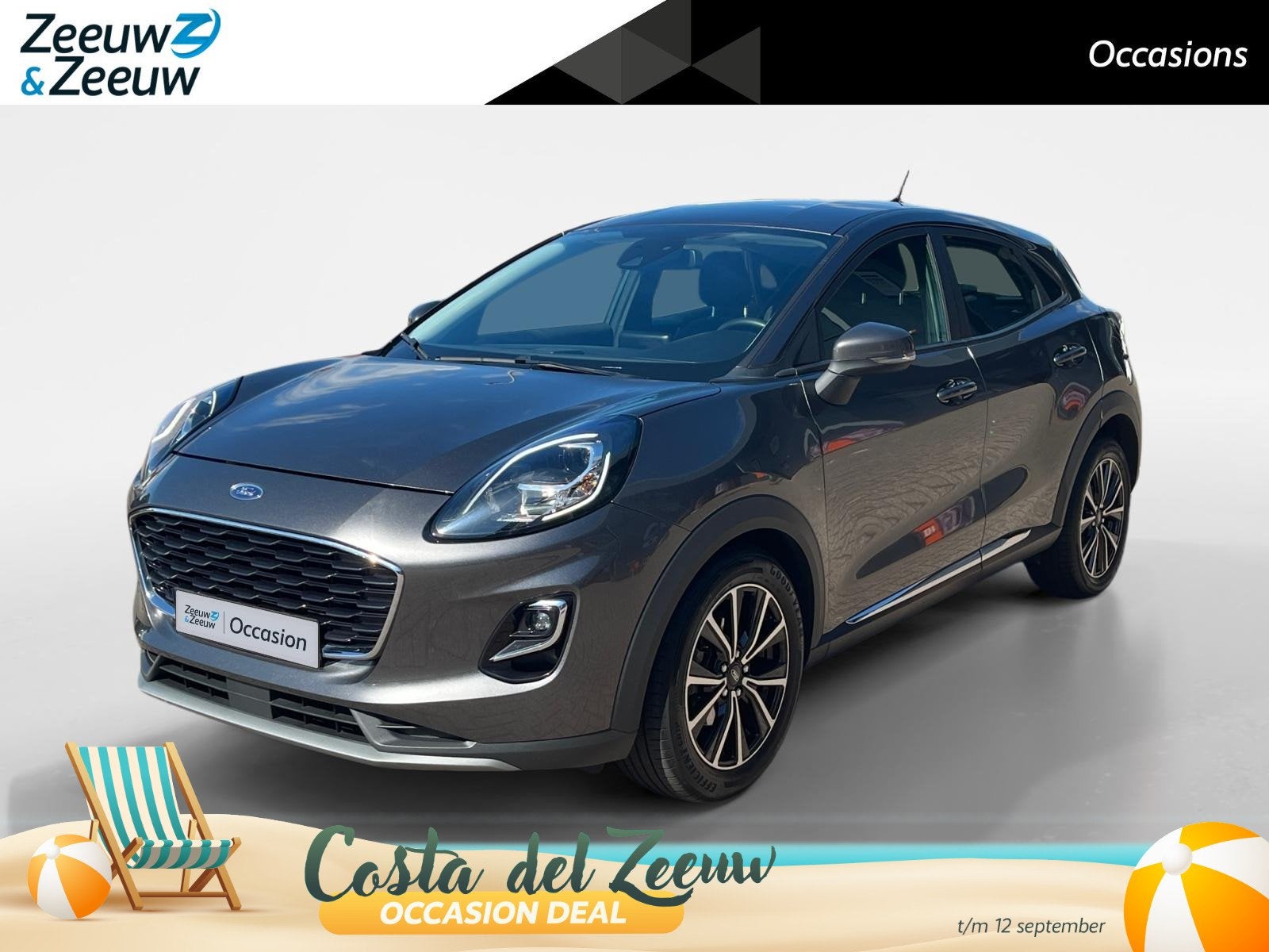 Ford Puma 1.0 EcoBoost Hybrid Titanium | Dealer Onderhouden, Auto's, Ford, Voorwielaandrijving, 12 maanden, Bedrijf, Traction-control