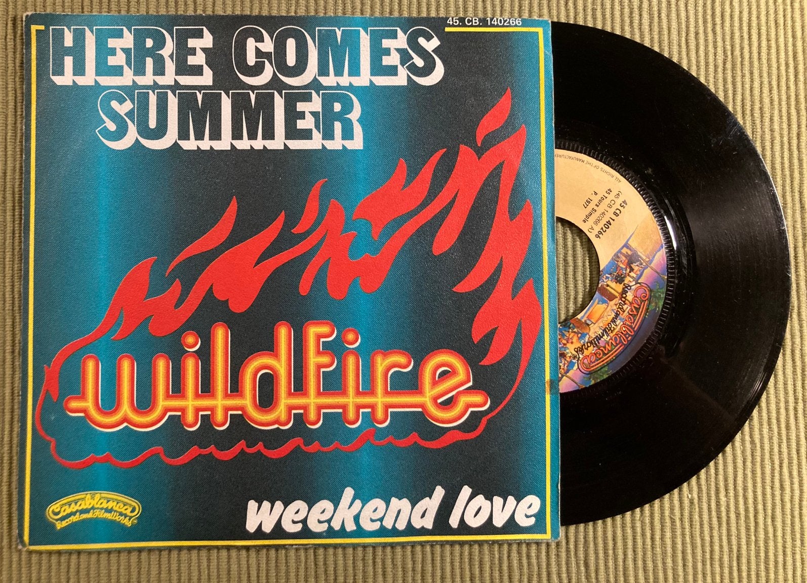 Vinyl single Wildfire - Here comes summer, Gebruikt, 7 inch, Ophalen of Verzenden, Rock en Metal