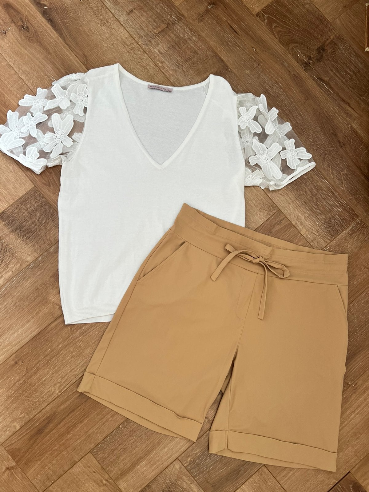 Studio anneloes set L summer pullover & bermuda korte broek, Verzenden, Maat 42/44 (L), Zo goed als nieuw, X