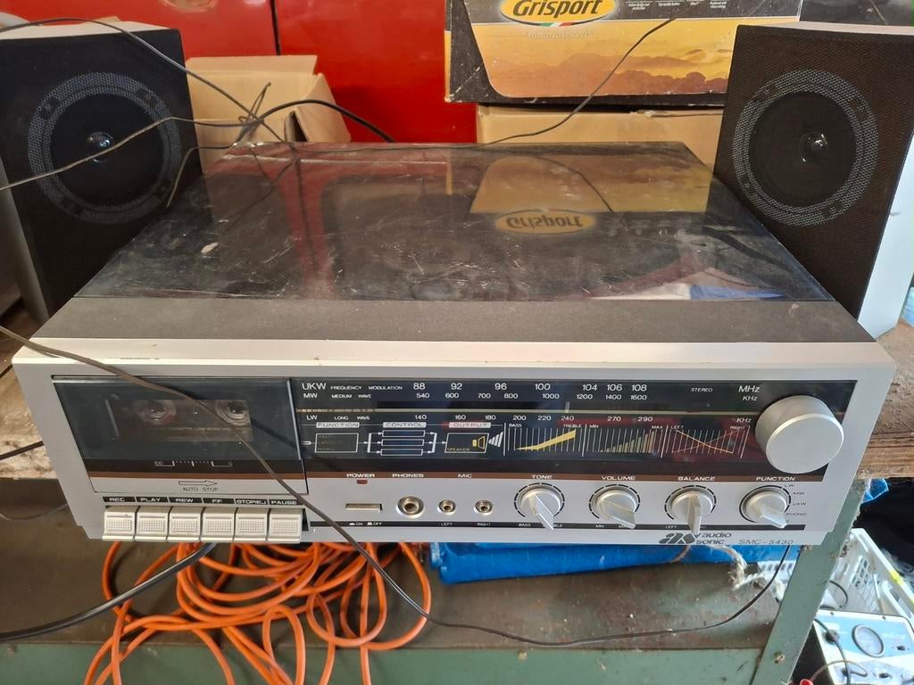 AS Sonic  smc 5430 Platenspeler met radio en cassettedeck, Audio, Tv en Foto, Stereo-sets, Ophalen, Gebruikt, Tuner of Radio, Overige merken
