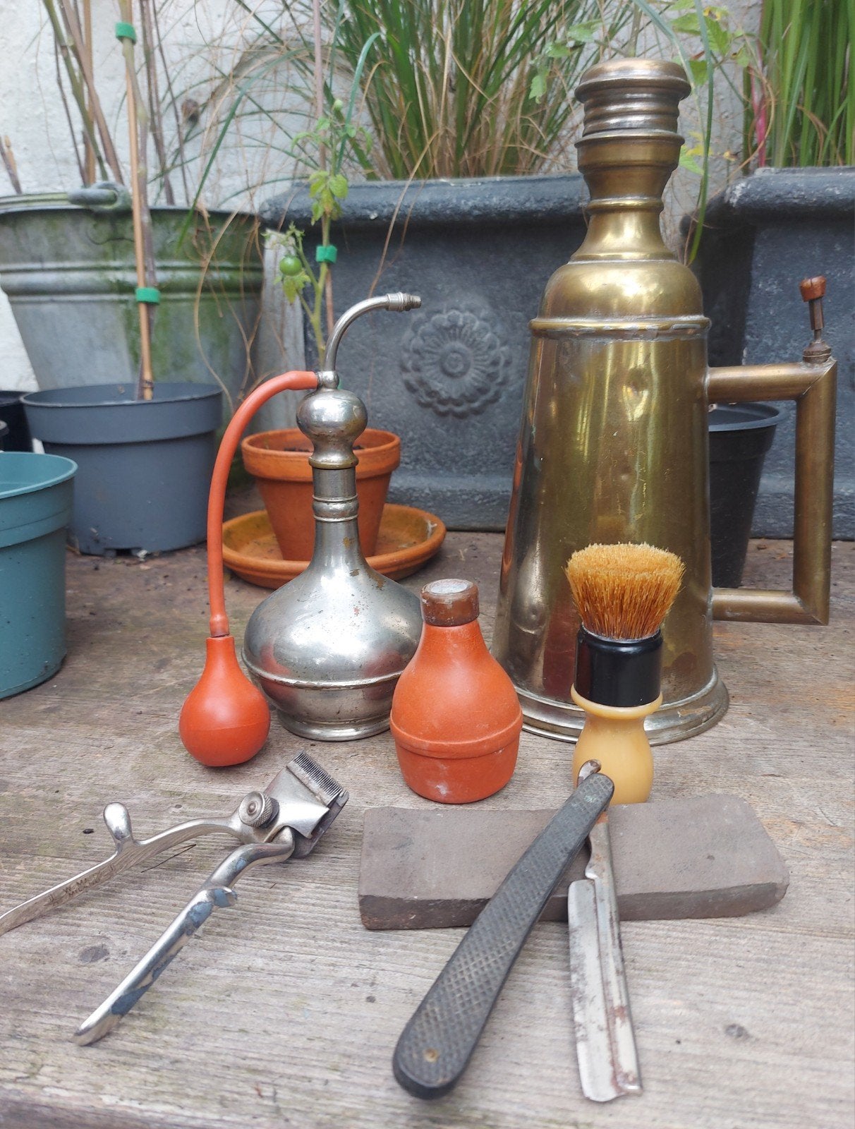 7 delige barbiers / kappers set oud kappers gereedschap 7 x, Ophalen of Verzenden