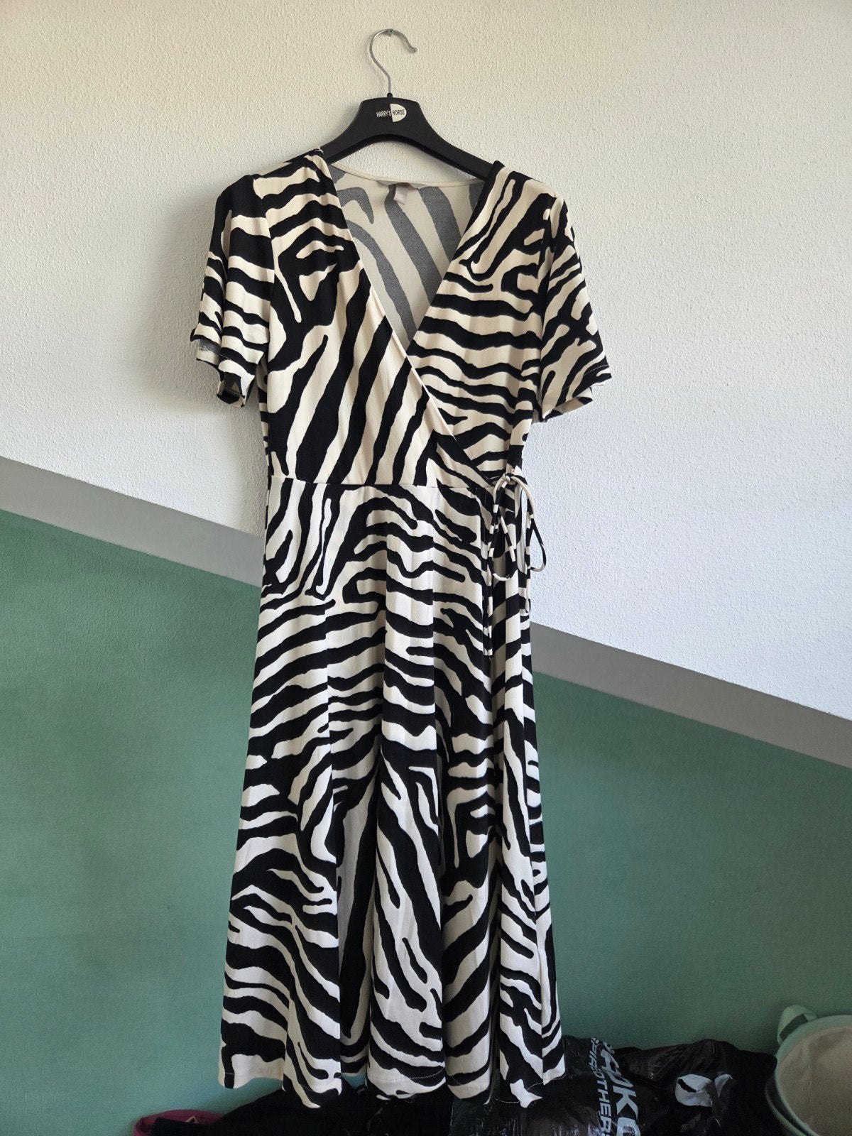 H&M Zebra Print Jurk - Maat S, H&M, Zwart, Ophalen of Verzenden, Zo goed als nieuw