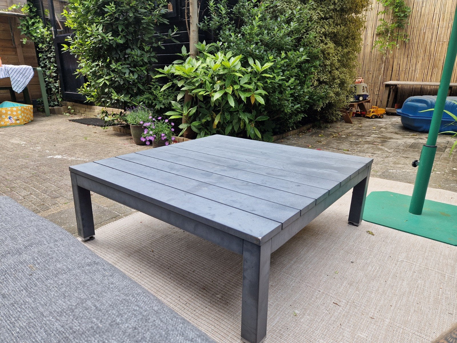 Salontafel tuintafel antraciet aluminium Intratuin, Ophalen, Rechthoekig, Aluminium