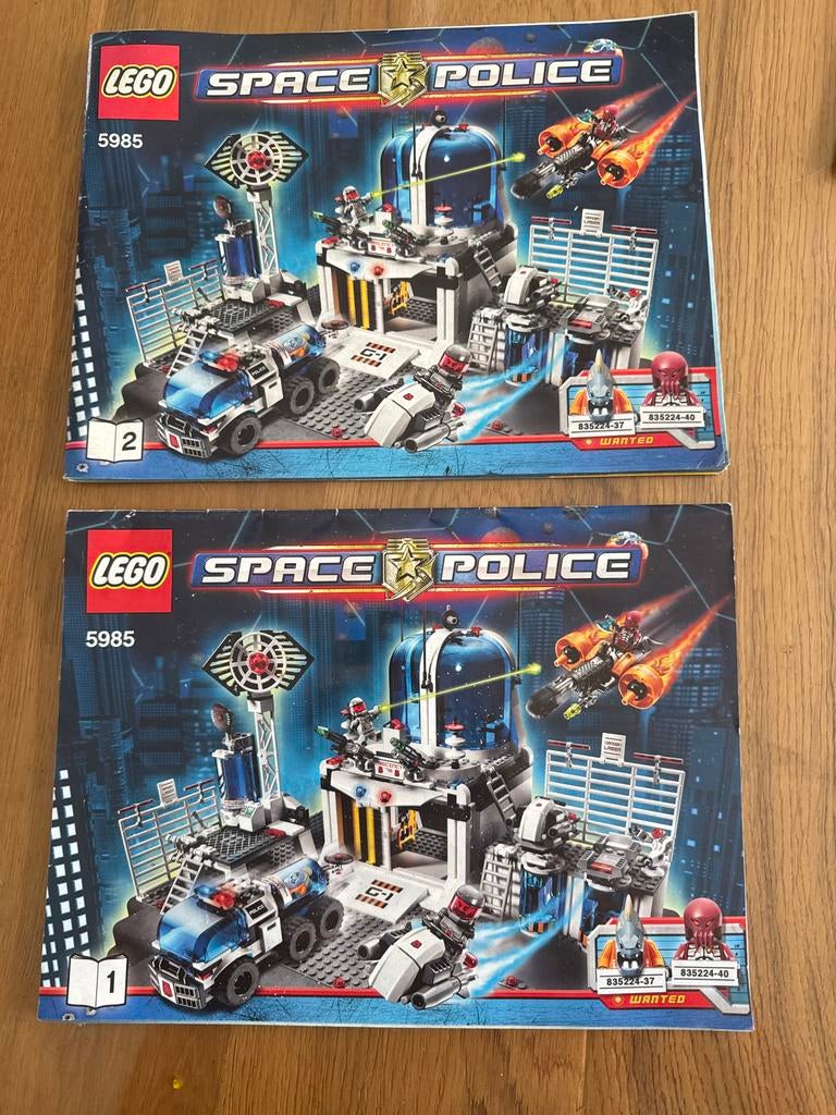 LEGO Space Police 5985 Handleidingen (Deel 1 & 2), Ophalen of Verzenden, Gebruikt, Overige merken