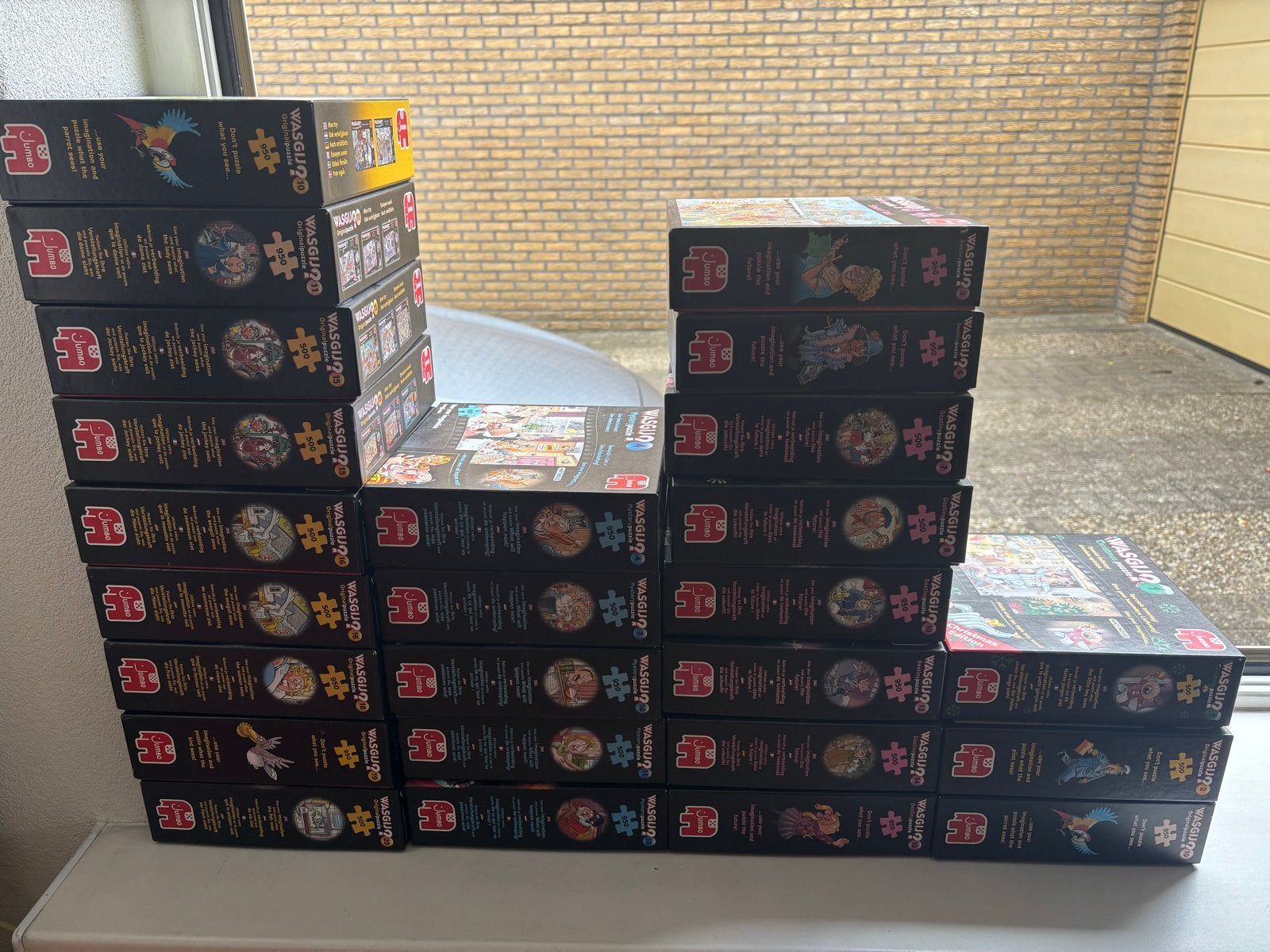 Grote collectie Ravensburger, Jumbo, King, Goliath, Wasgij,, Ophalen, 500 t/m 1500 stukjes, Gebruikt, Legpuzzel