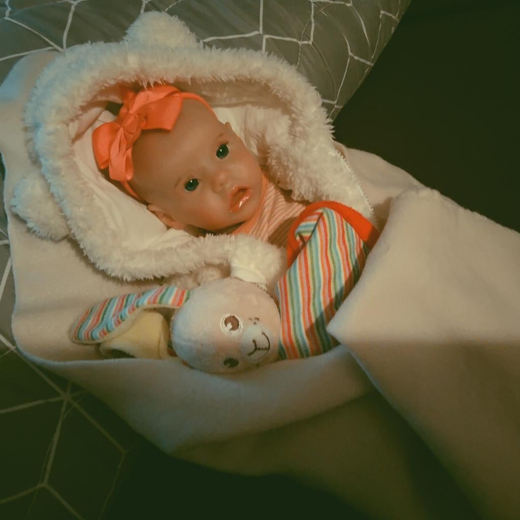 Reborn klein ukje ongeveer 43 cm, Verzamelen, Ophalen of Verzenden, Zo goed als nieuw, Babypop