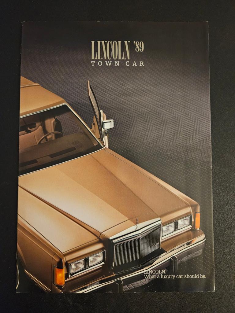 Brochure Lincoln Town Car 1989 USA, Verzenden, Zo goed als nieuw, Overige merken