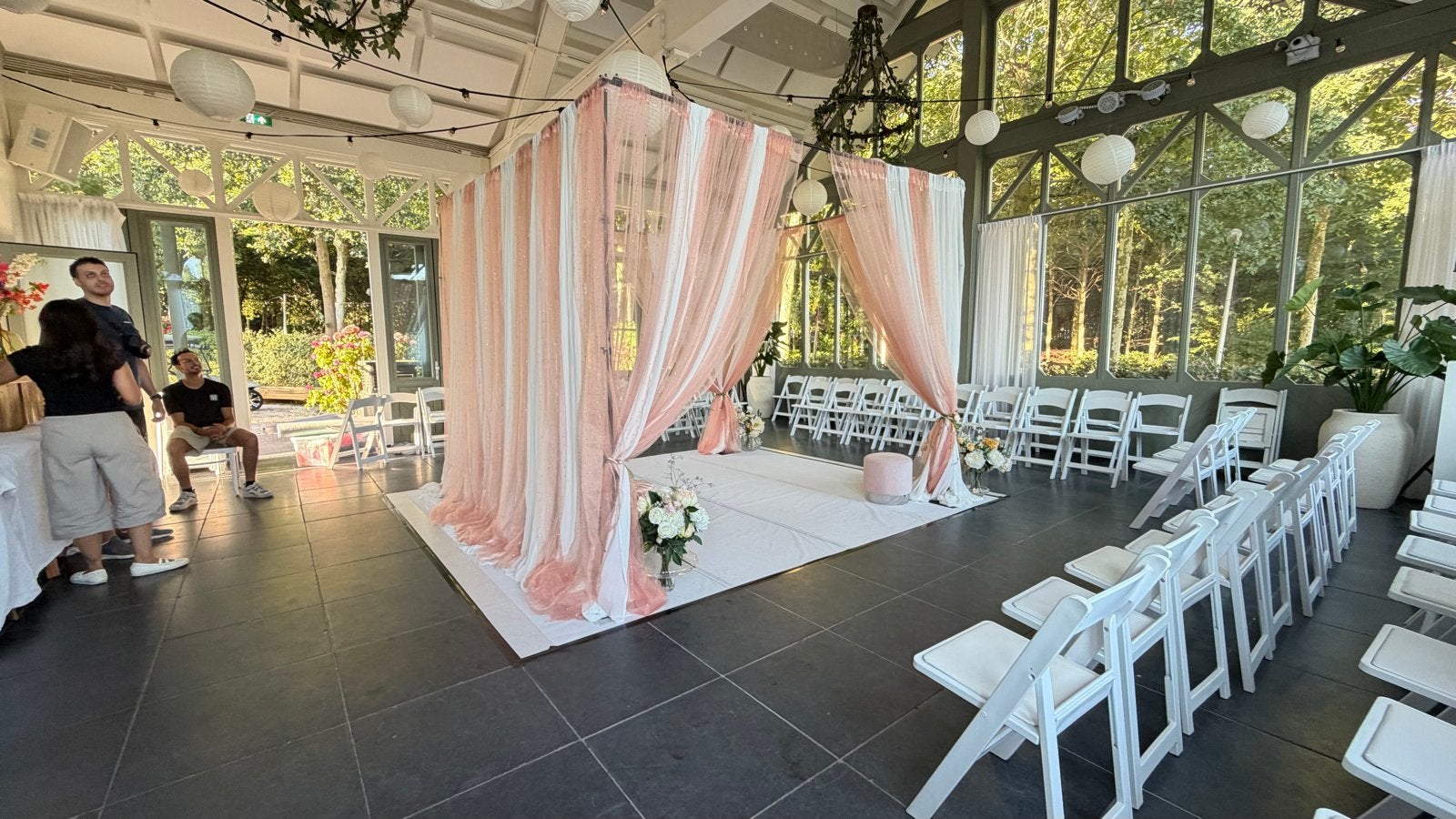 Maroh/Mandap te huur, Ophalen, Zo goed als nieuw, Wit, Accessoires