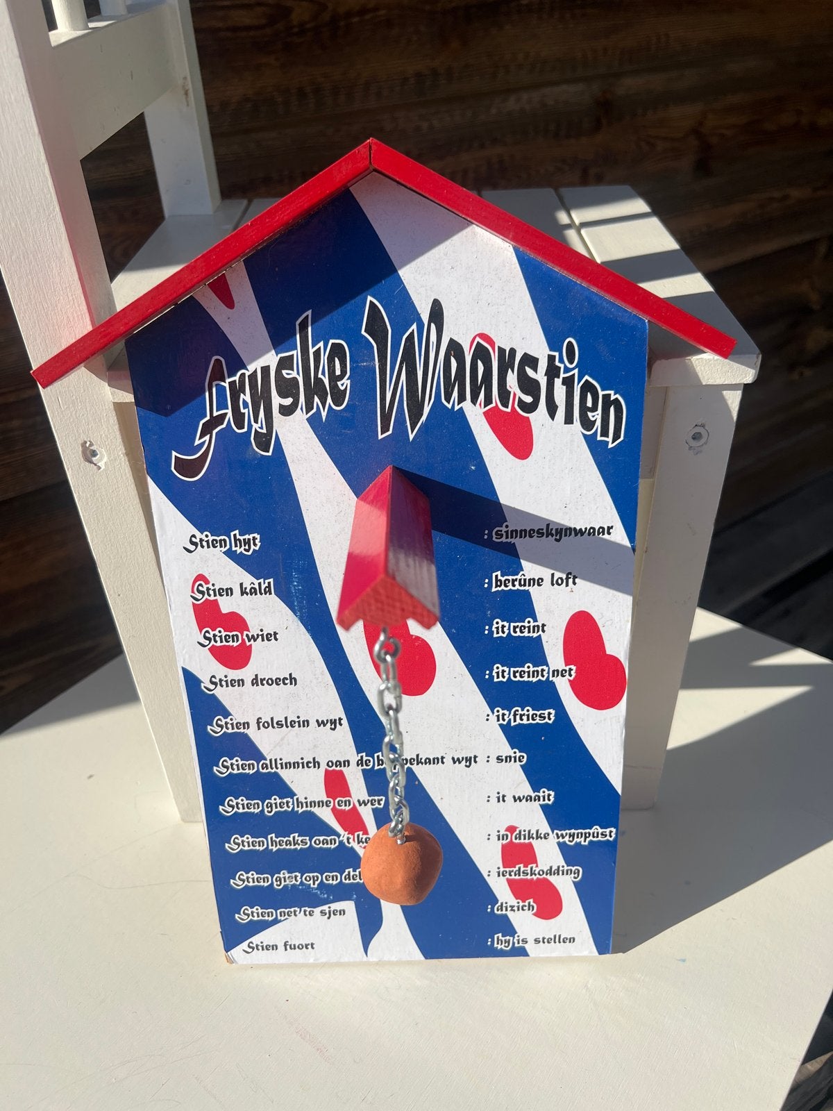 Fryske Waarstien - Friese Weersteen, Hout, Gebruikt, Meerkleurig, Ophalen of Verzenden