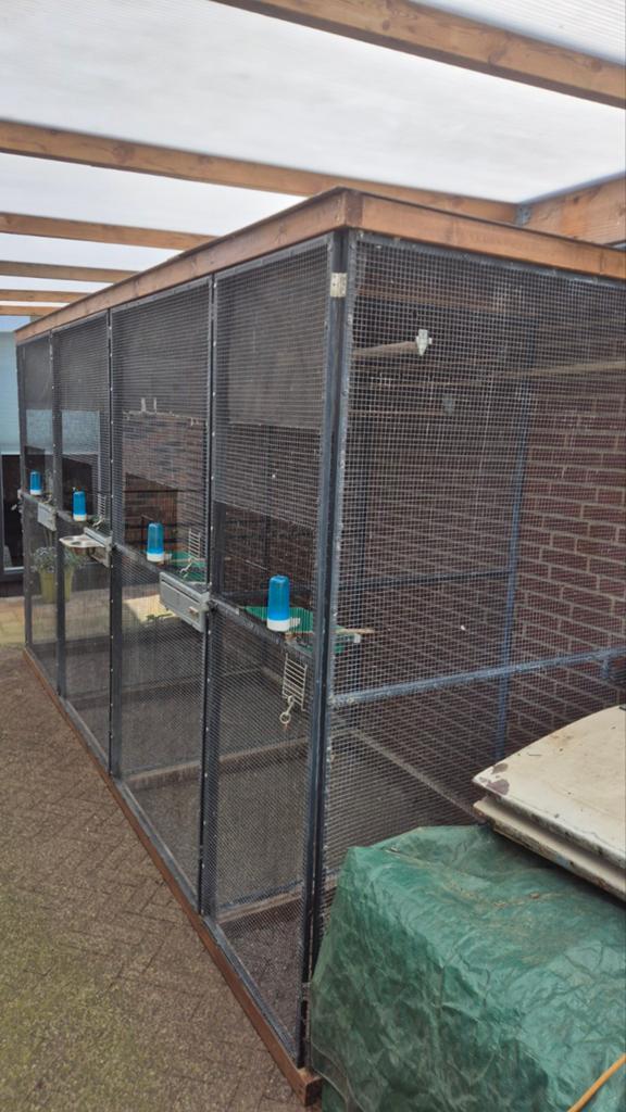 Te koop aluminium voliere, Ophalen, Gebruikt, Aluminium, Volière