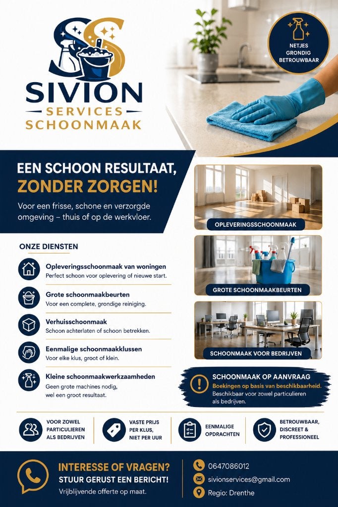 Schoonmaak, 33 - 40 uur, Overige niveaus, Vanaf 10 jaar, Overige vormen