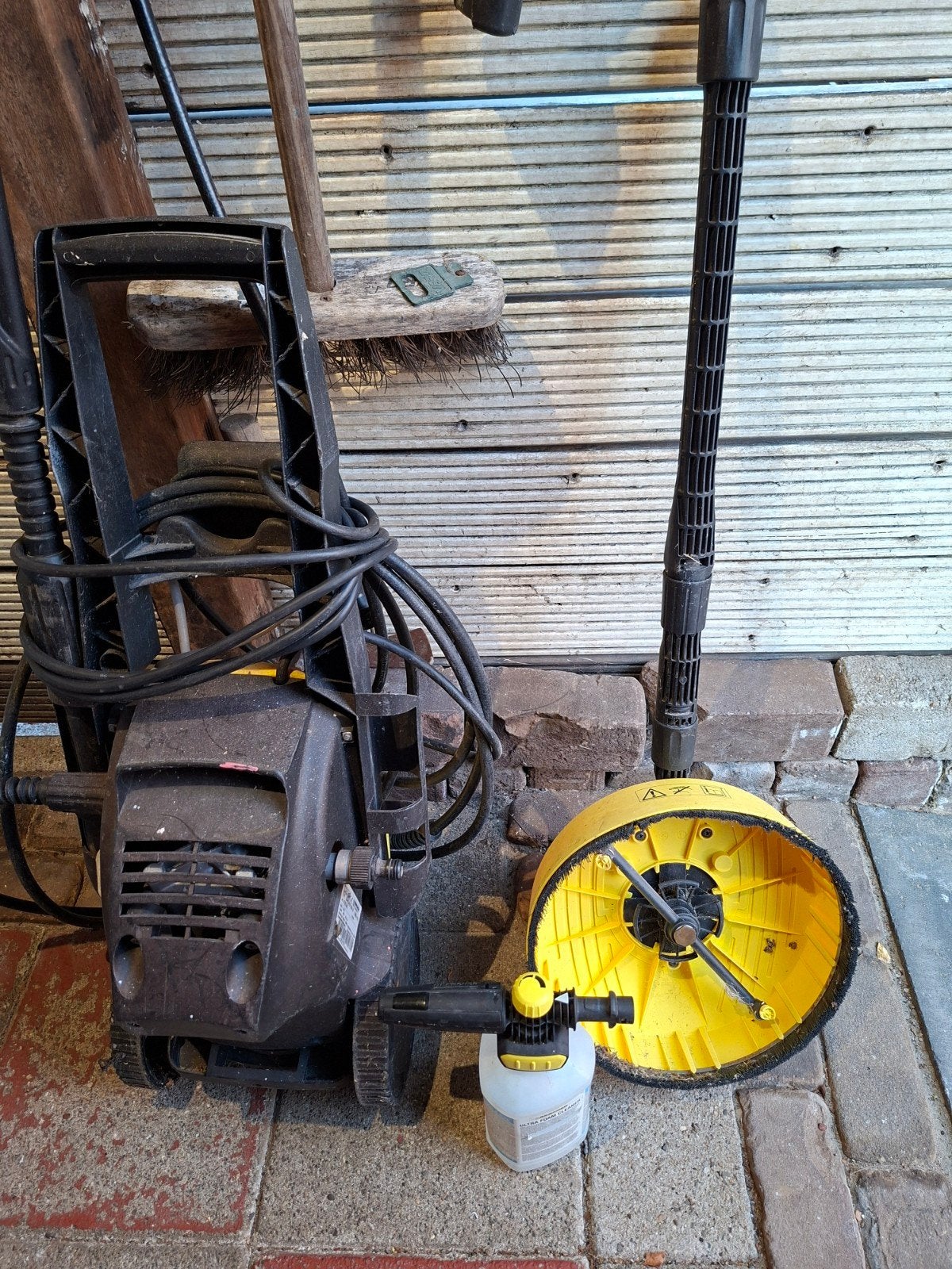 Karcher hogedrukreiniger met terrasreiniger en foamlans, Ophalen, Gebruikt, Met autostop en -start, Karcher terras reiniger