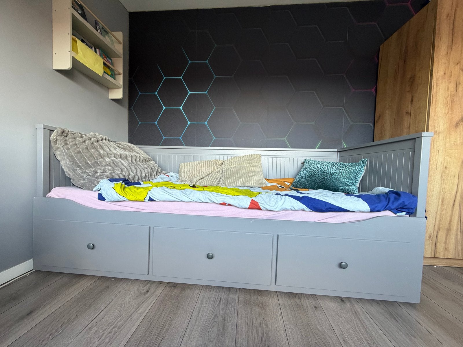 Ikea Hemnes Bedbank 80x200 uitschuifbaar naar 160x200, Ophalen, Tweepersoons, 80 cm, 200 cm