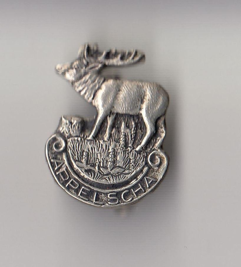 Appelscha Hert broche, Verzamelen, Speldjes, Pins en Buttons, Gebruikt, Speldje of Pin, Overige onderwerpen, Ophalen of Verzenden