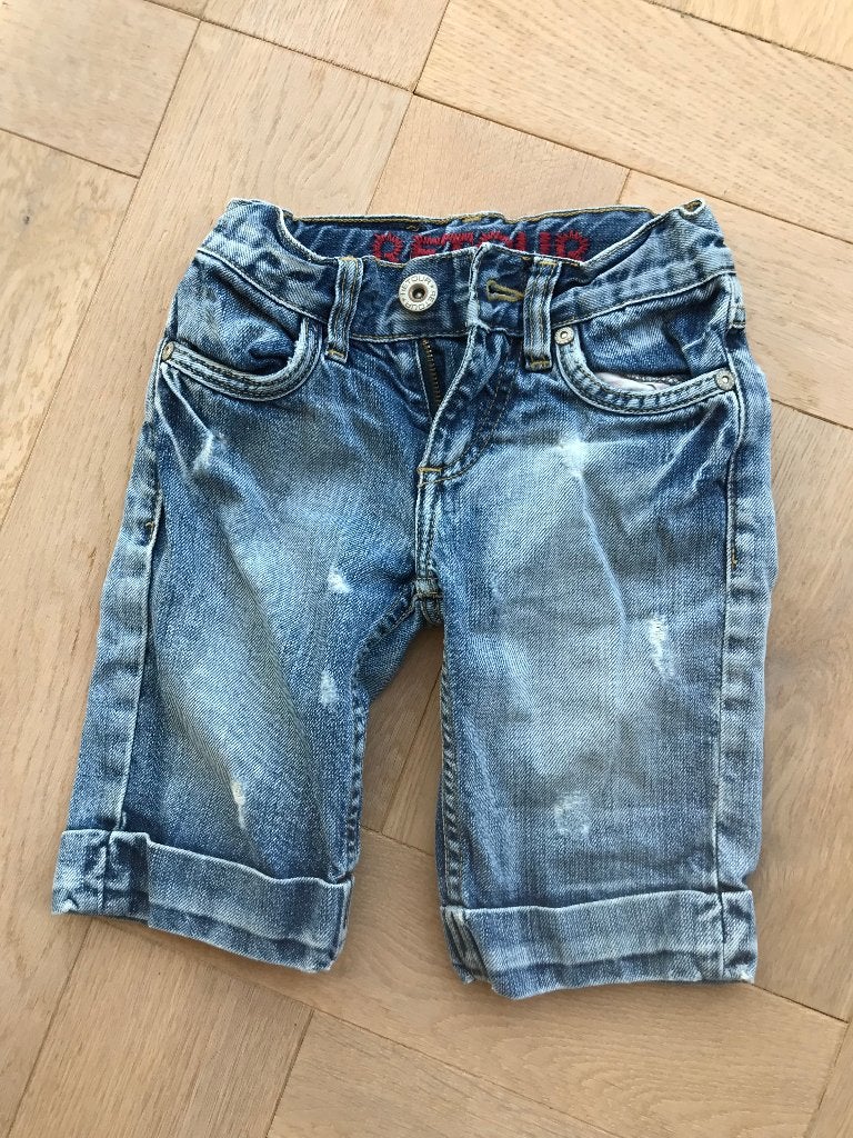Leuke stoere 3/4 spijkerbroek van retour maat 110/116, Kinderen en Baby's, Kinderkleding | Maat 110, Broek, Gebruikt, Meisje, Ophalen of Verzenden