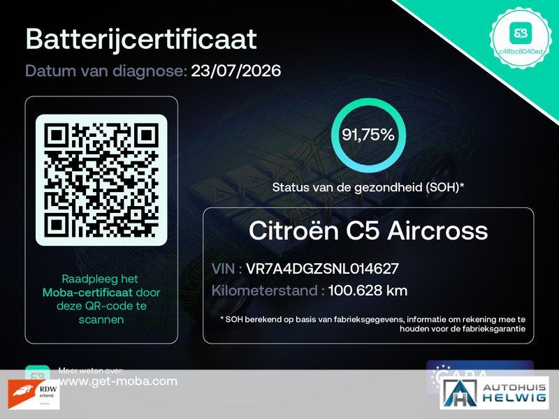 Citroen C5 AIRCROSS 1.6 Plug-in Hybrid 225 Business Plus , S, Gebruikt, 4 cilinders, 181 pk, C5 Aircross