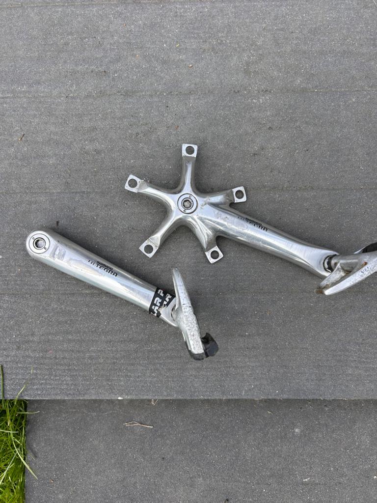 Ultegra FC 6500 crank met pedalen PD 6610, Crankstel of Pedalen, Gebruikt, Ophalen of Verzenden, Aluminium
