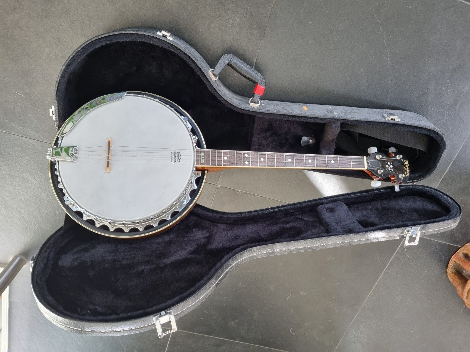 Washburn tenor banjo, 4 snarig, Ophalen, Gebruikt, Tenorbanjo