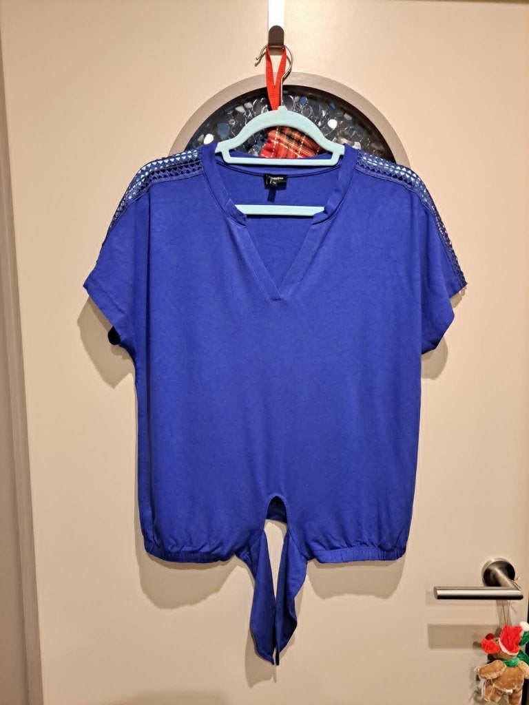 Mayerline blouse, shirt, mt 40, Belgisch!, Kleding | Dames, Maat 38/40 (M), Mayerline, Blauw, Ophalen of Verzenden