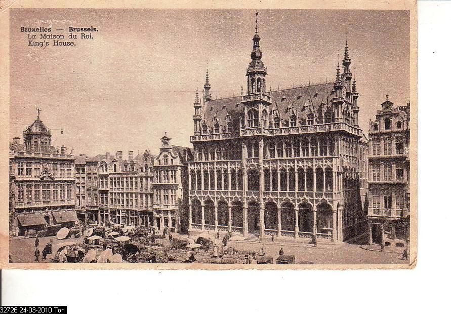 Ansichtkaart 	Brussel	Broodhuis, Verzenden, 1920 tot 1940, Ongelopen, Brussel (Gewest)