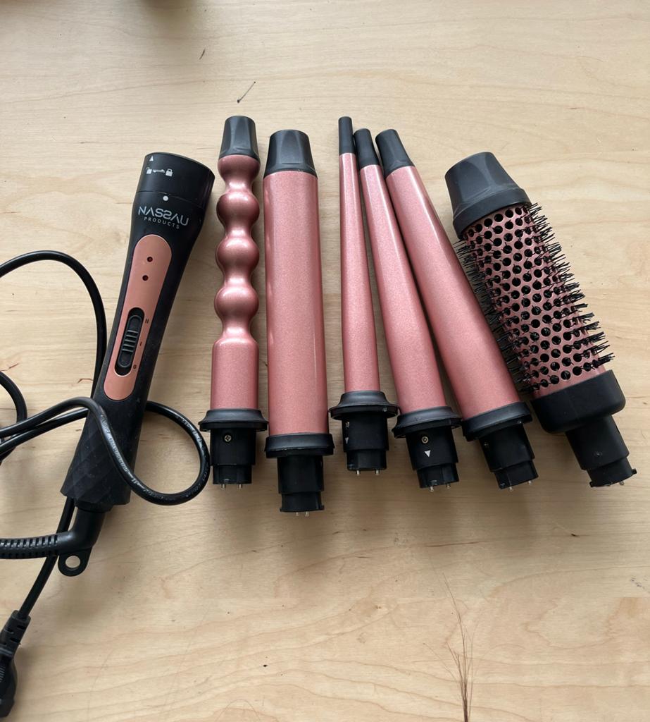 Nassau Products 6-in-1 Krul- en Stijltang Set, Ophalen of Verzenden, Zo goed als nieuw, Krultang of Stijltang