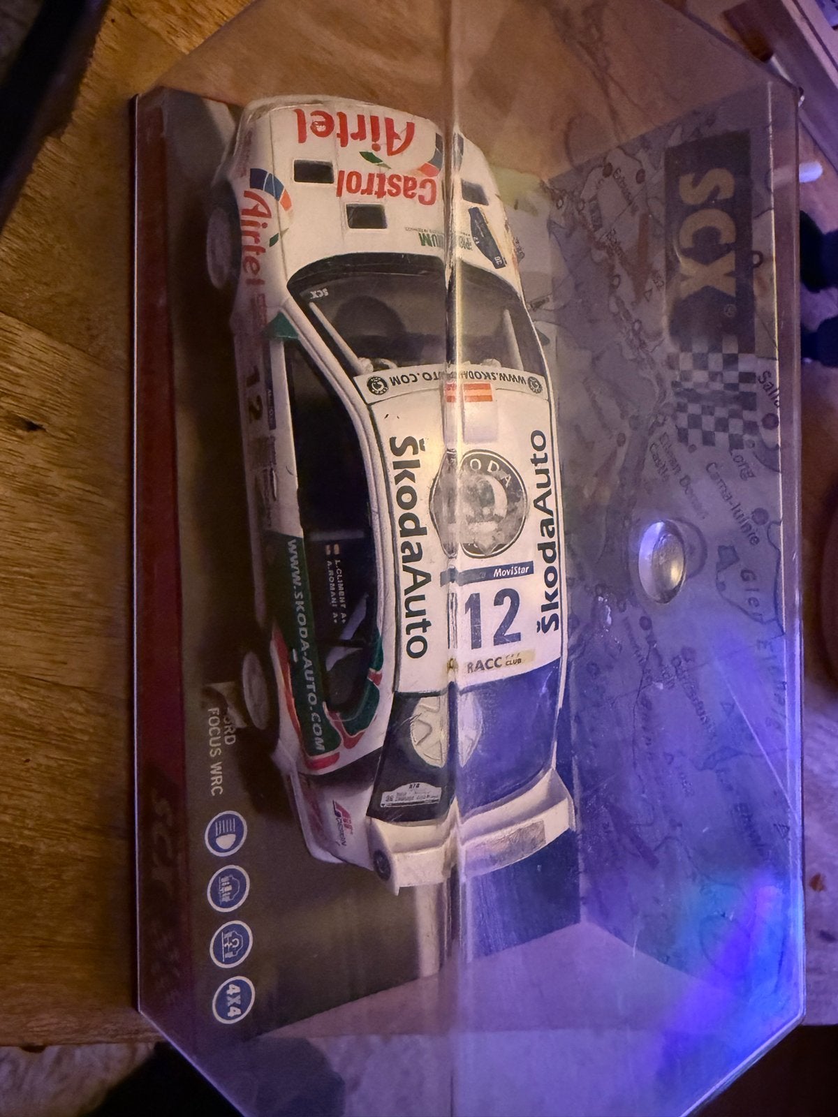 SCX Skoda Octavia WRC Slotrace Auto - Zo goed als nieuw, Overige merken, Auto, 1:32 tot 1:50, Ophalen of Verzenden